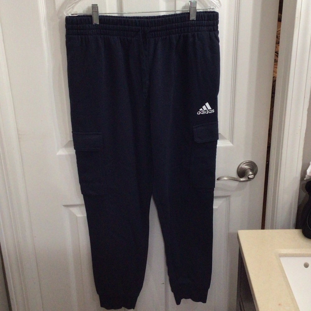 Adidas Men's Navy Cargo Joggers